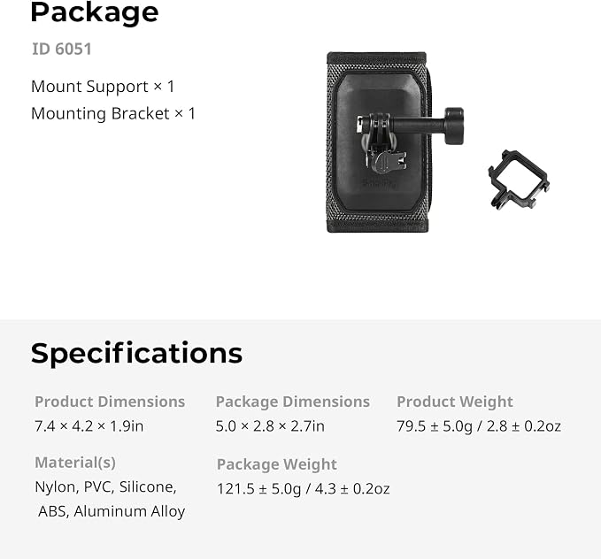 SMALLRIG Backpack Strap Mount for DJI Osmo Pocket 4 3/Action 6/5 Pro/4/Nano - Image 7