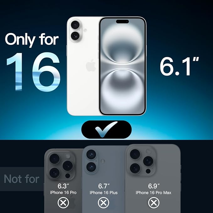 JETech Screen Protector for iPhone 16 6.1-Inch - Image 2