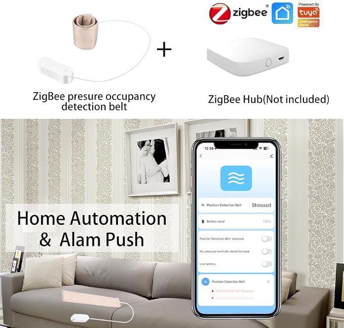 Zigbee Pressure Senor Occupancy/Presence Detector Stress Belt Hidden in - Image 4