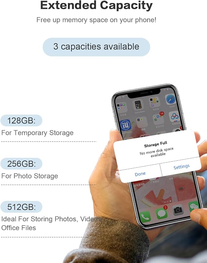 512GB Photo Stick for Phone, Qainerly USB Flash Drive for Phone All Models - Image 6