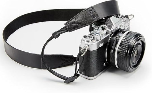 Crazy Horse Leather Camera Strap, Vintage Camera Strap, Adjustable Camera Neck by CANPIS