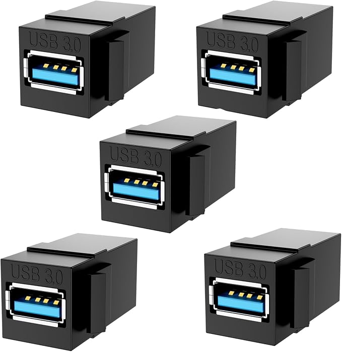 PANPEO USB 3.0 Keystone Jack Insert – Female to Female Coupler by PANPEO