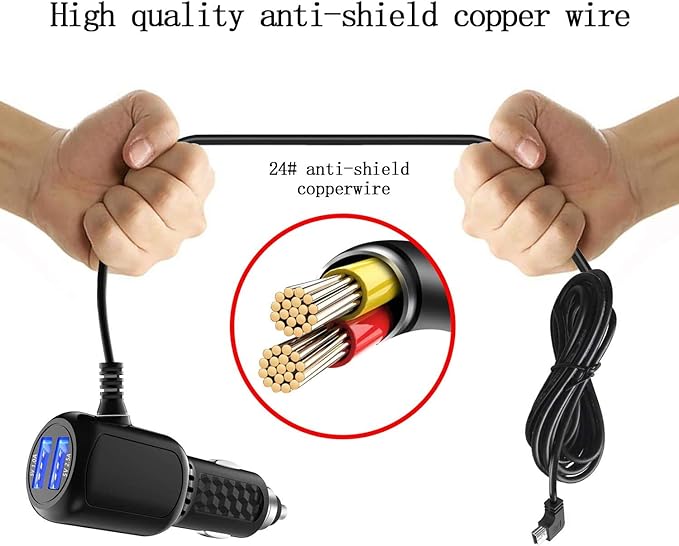Car Charger for Garmin Nuvi, Garmin GPS Charger Cable, Mini USB Power Cord - Image 5