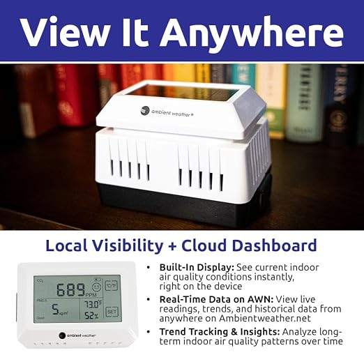 Ambient Weather AQIN Pro Wireless Indoor Air Quality Index - Image 7