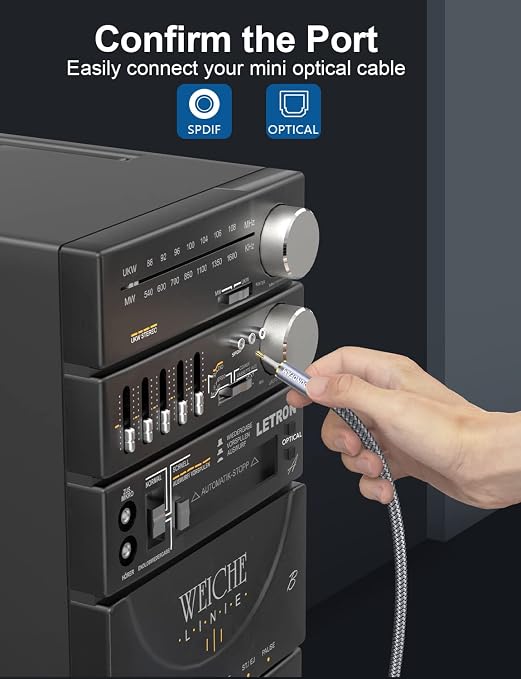 Toslink to Mini Toslink Cable Optical Audio Cable - Image 6