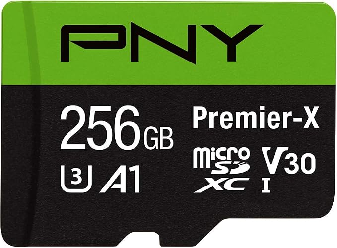 PNY 256GB Premier-X Class 10 U3 V30 microSDXC Flash Memory Card by PNY