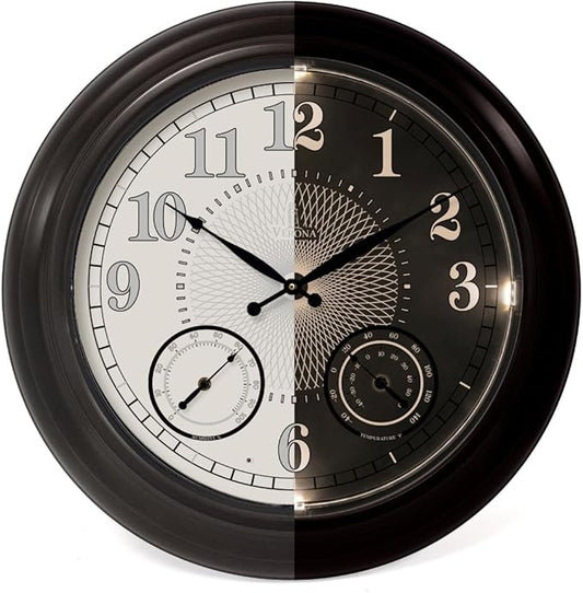 24 inch Illuminated Outdoor Clock by LovelyHomeEssentials