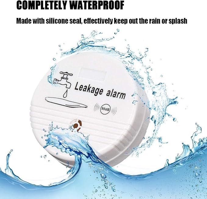 WER Water Leak Alarm Sensor, Battery Operated Leak Alert, 90dB Water Detector - Image 8