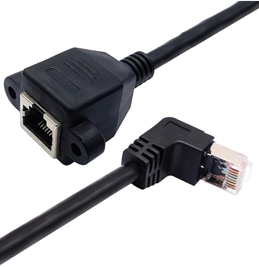 Cat 6 Ethernet Cable 90 Degree UP Angle RJ45 Male to Female Shielded Ethernet - Image 5