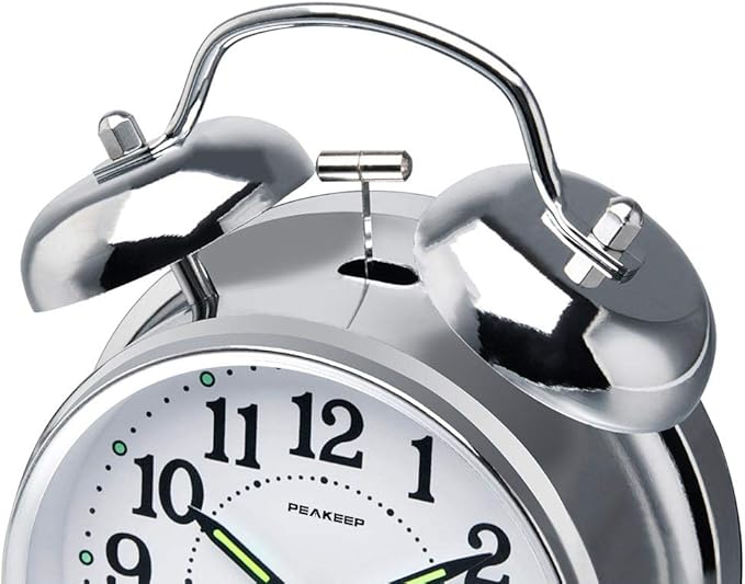 Peakeep 4 inches Twin Bell Loud Alarm Clock - Image 3