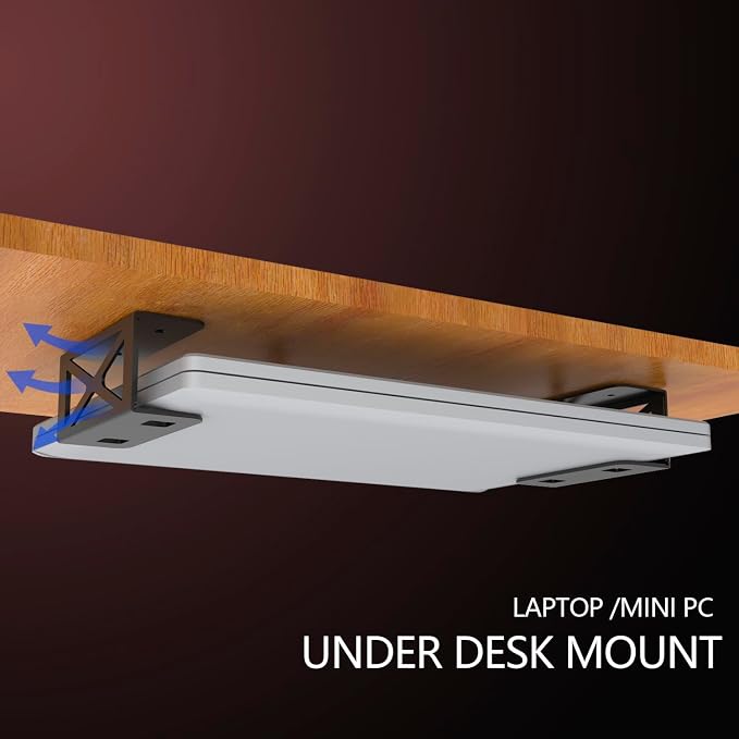 Under Desk Laptop/Mini PC Storage Mount, CPU Holder, Compatible - Image 7