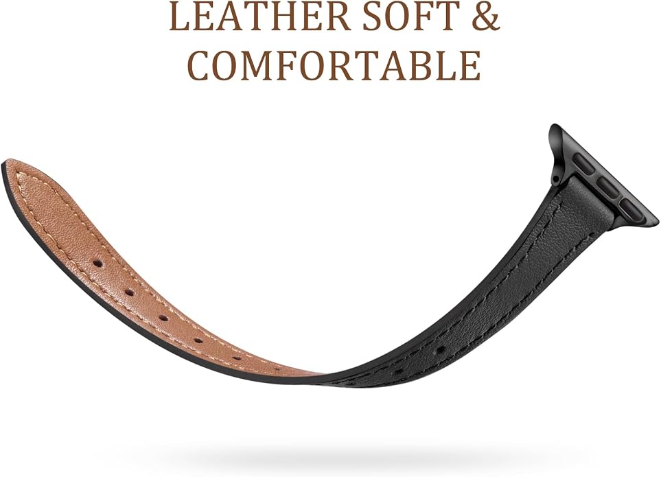 Charlam Slim Leather Band Compatible - Image 3
