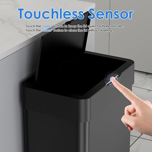 Sensor Trash Can, Touchless Motion Sensor Trash Bin, Smart Automatic Garbage Can - Image 5