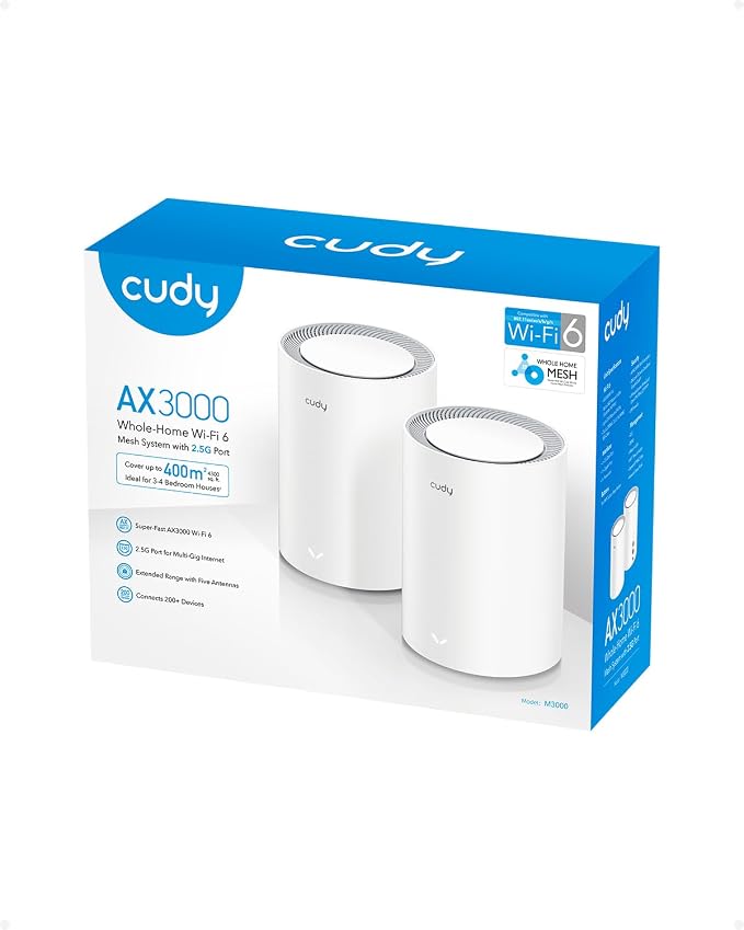 Cudy WiFi 6 Mesh Router AX3000, 2.5G Port, Whole Home Mesh WiFi System - Image 10