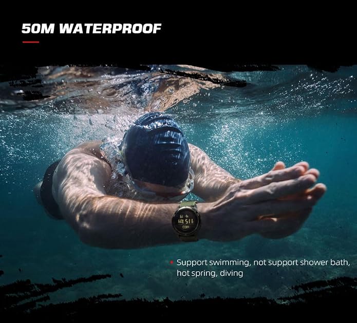 NORTH EDGE ALPS Tactical Outdoor Digital Sports Watch, 50M Waterproof, Calorie - Image 6