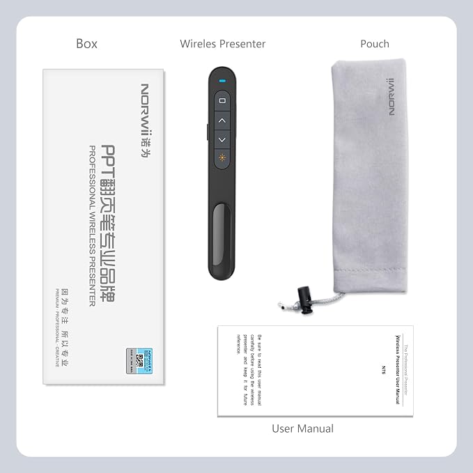 Norwii N76 Rechargeable Presentation clicker - Image 9