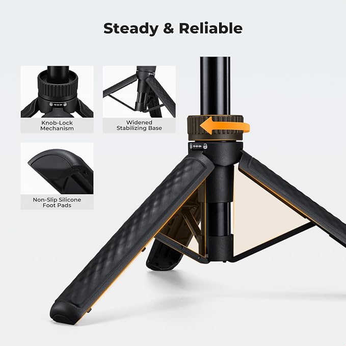 K&F CONCEPT MS62 25.6'' Mini Selfie Stick Tripod Stand, 5 Levels 360° Ball Head - Image 2