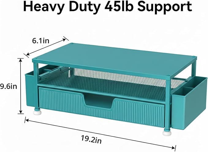 ECOLOVI Desk Organizer and Accessories, 2-Tier Computer Monitor Stand Rise - Image 2
