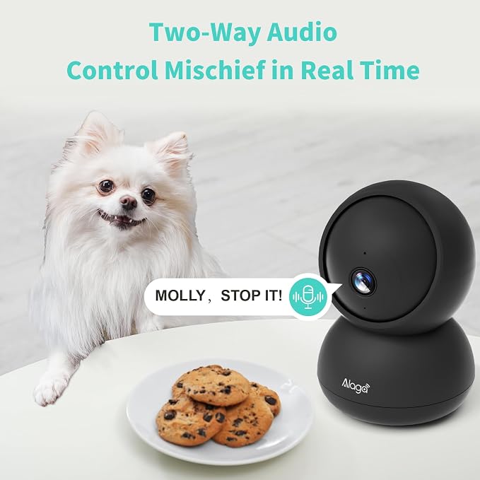Alaga Indoor Security Camera, 360° Pan/Tilt, Human/Pet/Motion AI, Night Vision - Image 6