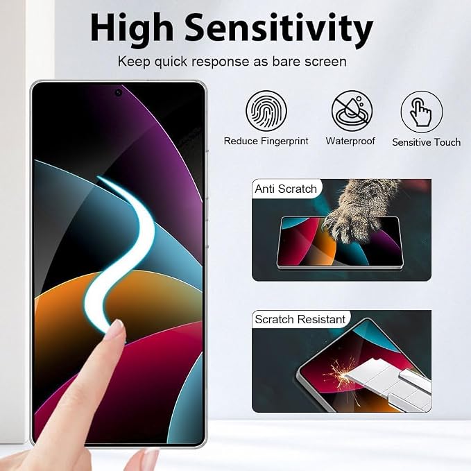 2 Pack Galaxy S25 Plus Anti spy Privacy Screen Protector, 9H Tempered Glass - Image 7