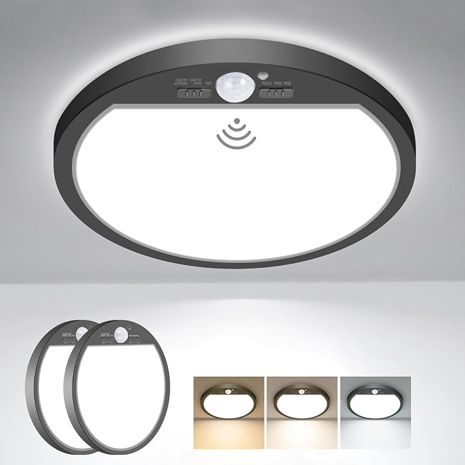 slochi 2Pack Motion Sensor Light Indoor Wired, 8.7 Inch 3000K/4000K/6500K by CeilingLights