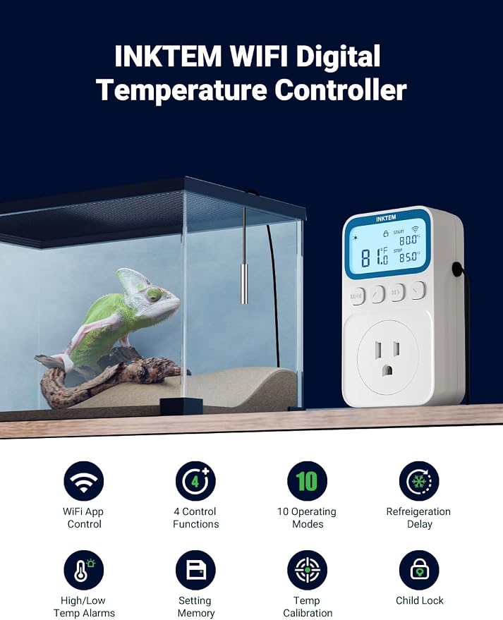 WiFi Plug in Thermostat Outlet, Temperature Controlled Outlet - Image 3