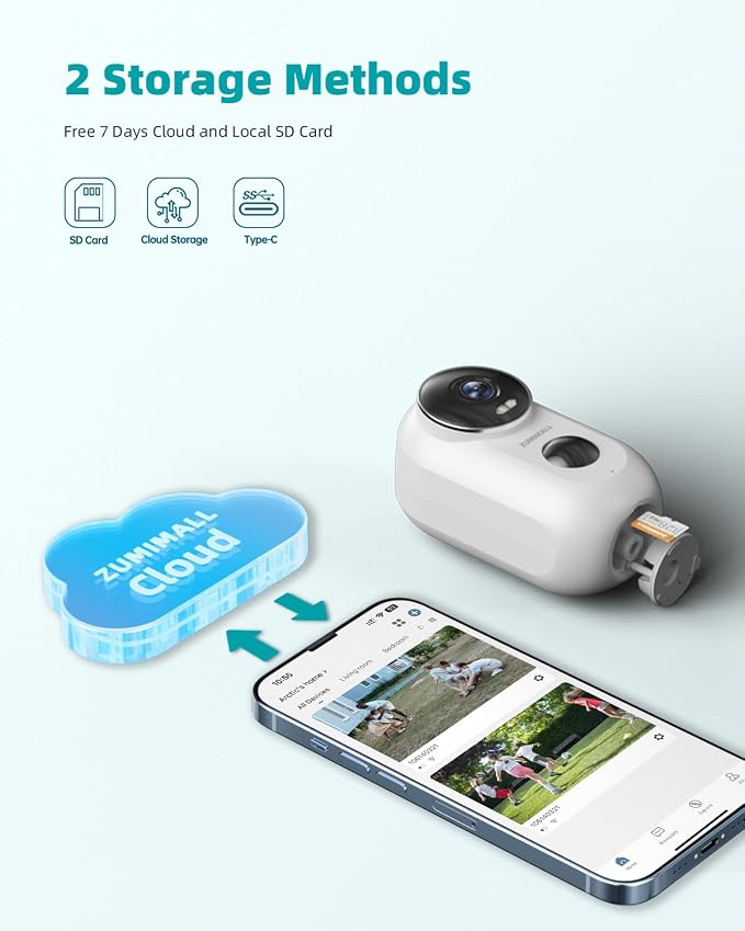 ZUMIMALL 360° Indoor Security Camera, 3MP Baby Monitor Camera, 24/7 Recording - Image 8