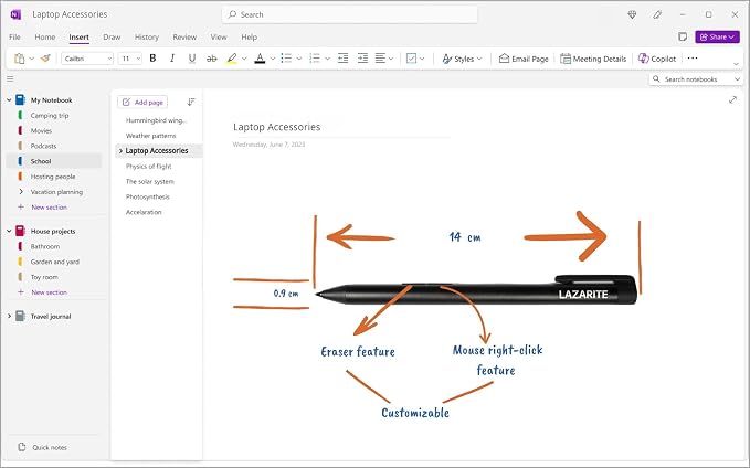 LAZARITE M Pen Black, Active Stylus - Image 3