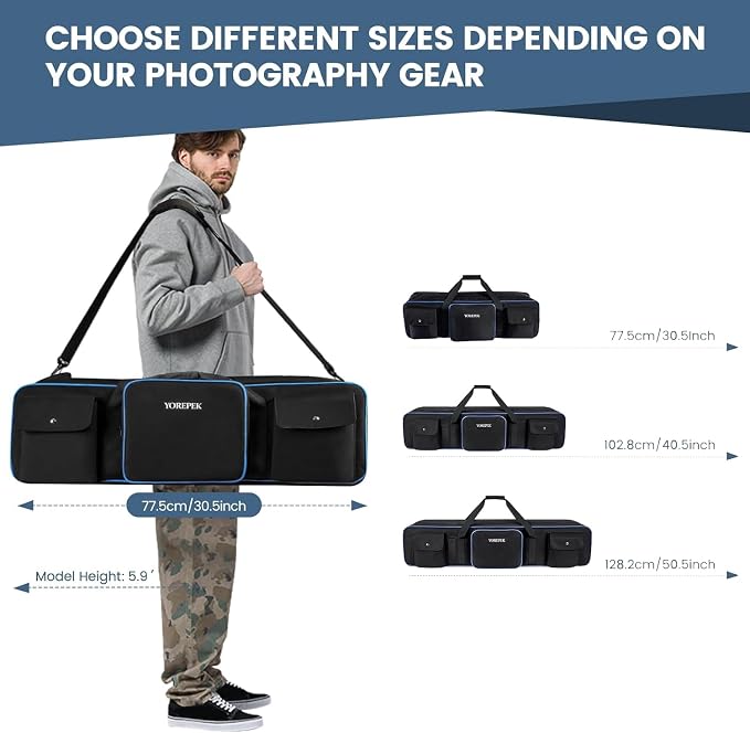 YOREPEK Tripod Carrying Case Bag, Light Stand Bag - Image 4