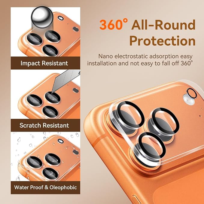 Camera Lens Protector for iPhone 17 Pro Max 6.9", 9H Tempered Glass，Ultra HD - Image 2