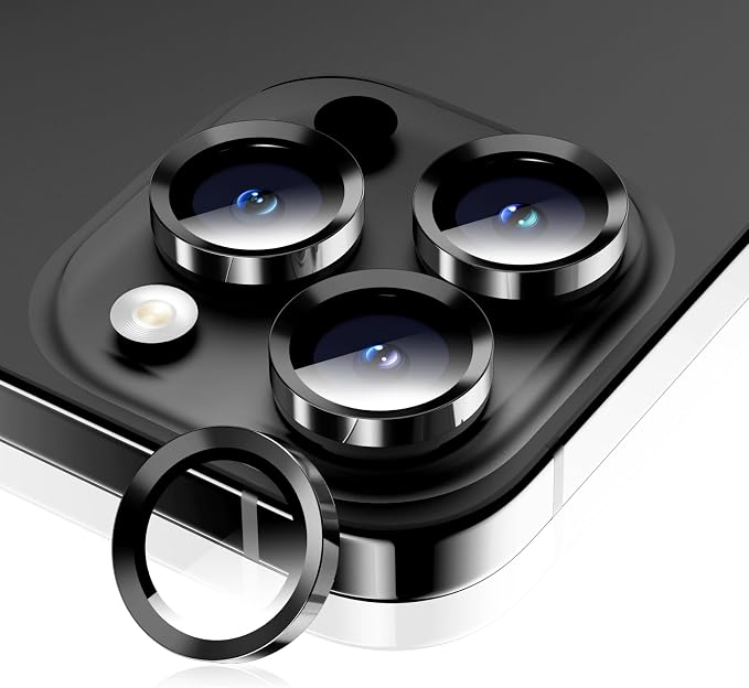 for iPhone 16 Pro/iPhone 16 Pro Max Camera Lens Protector, Tempered Glass by WumigooProducts