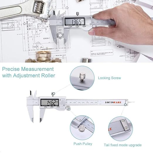Digital Caliper Measuring Tool, Stainless Steel Vernier Caliper Digital - Image 5