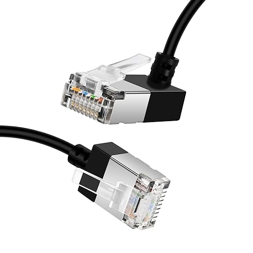 Flexible Cat 6A Ethernet Cable 270° Up Angled 10 Feet 2Pack, 10Gbps High-Speed - Image 6