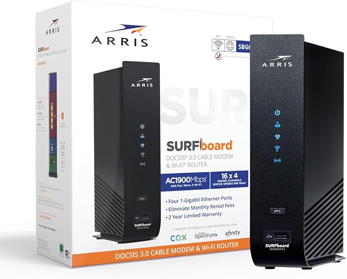 ARRIS Surfboard SBG6950AC2 DOCSIS 3.0 Cable Modem & AC1900 Wi-Fi Router - Image 5