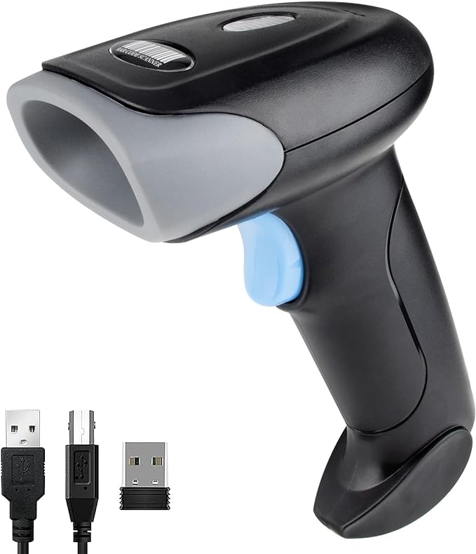 Wireless Barcode Scanner 1D QR Scanner Wireless Handheld Laser Bar Code Reader by JianBoland