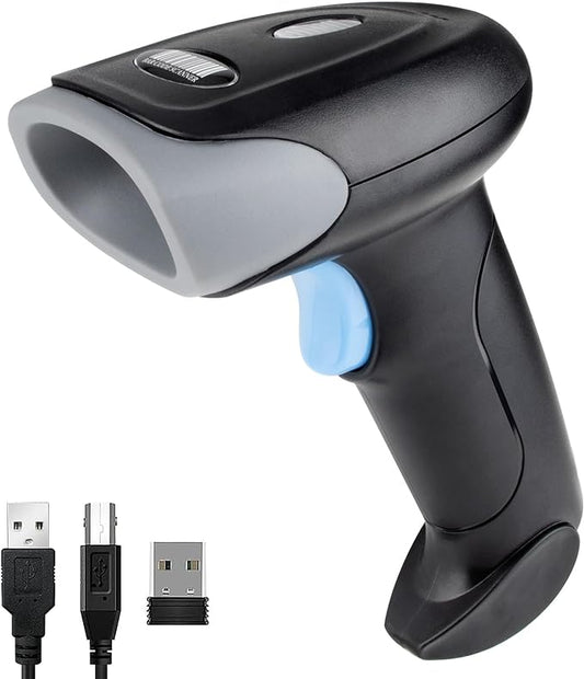 Wireless Barcode Scanner 1D QR Scanner Wireless Handheld Laser Bar Code Reader by JianBoland