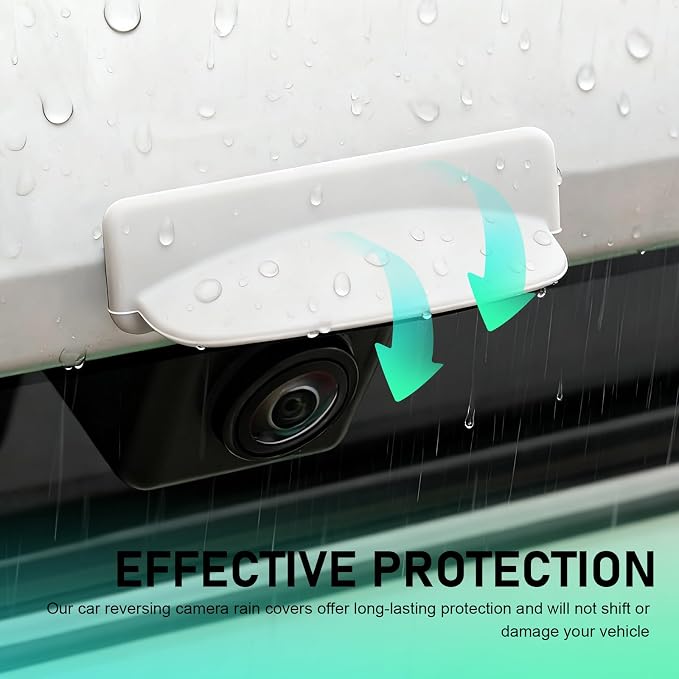 Car Backup Camera Rain Shield, Silicone Rear View Camera Anti-Rain Cover - Image 7