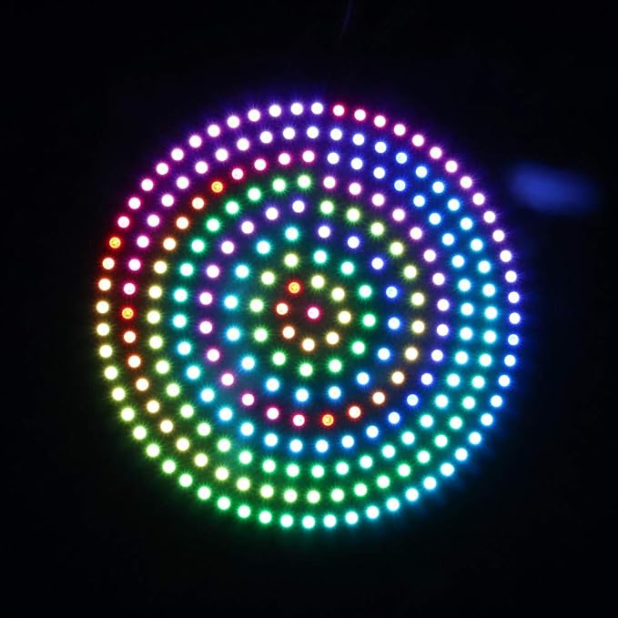 241 LEDs 9 Rings WS2812B 5050 RGB LED Ring Lamp Light Individually Addressable - Image 6