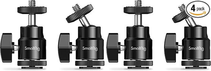 SmallRig 1/4" Camera Hot Shoe Mount, Ballhead Tripod by SmallRig