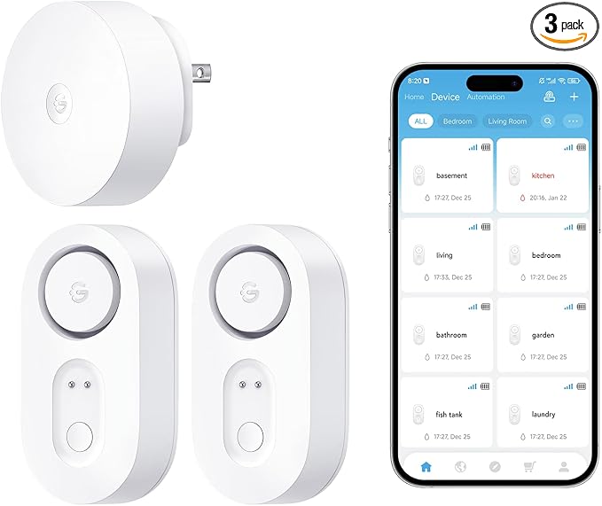 GoveeLife Upgraded Smart Water Leak Detector 1s by GoveeLife