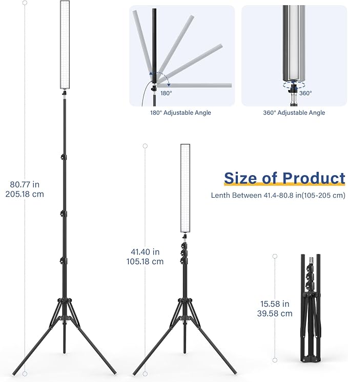 2 Pack LED Video Light Stick - Image 3