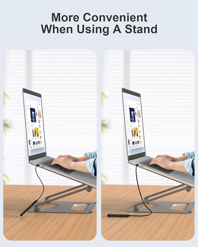 Dual USB C USB A 3.0 Hub: 4 Ports USB Hub - Image 8