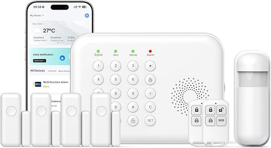 Wireless Home Security System, 8-Piece DIY Kit, No Monthly Fees, WiFi & 4G by Unknown