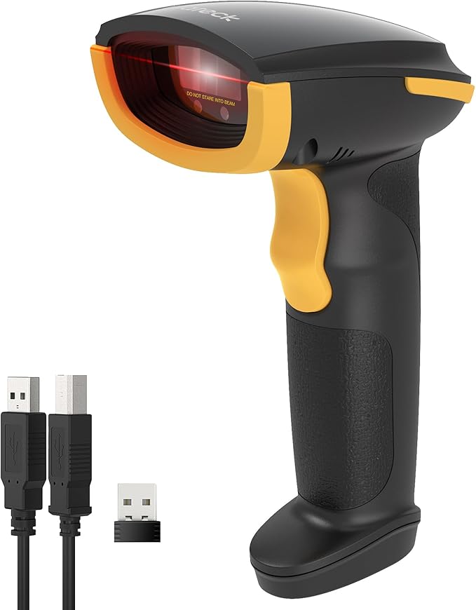 Inateck Wireless Barcode Scanner, 1D USB Barcode Reader Handheld, 2000mAh by Inateck