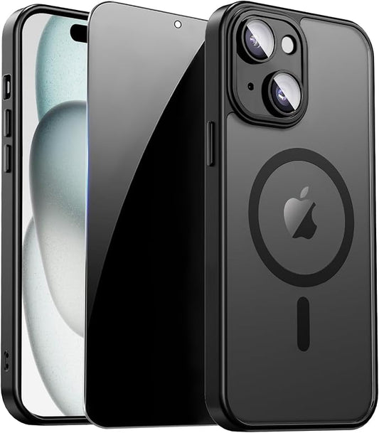 for iPhone 15 Plus Case with Privacy Screen Protector and Camera Protection by ZOZDOKG