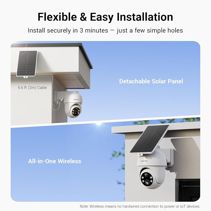 ANSQUE Security Cameras Wireless Outdoor Home System, 6 Camera Kit, No - Image 5