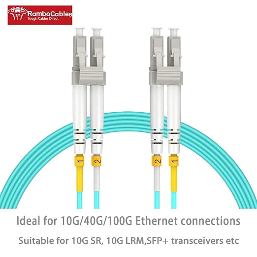 OM3 LC to LC Fiber Patch Cable Multimode 13ft/4m, MM Fiber Optic Patch Cable - Image 2