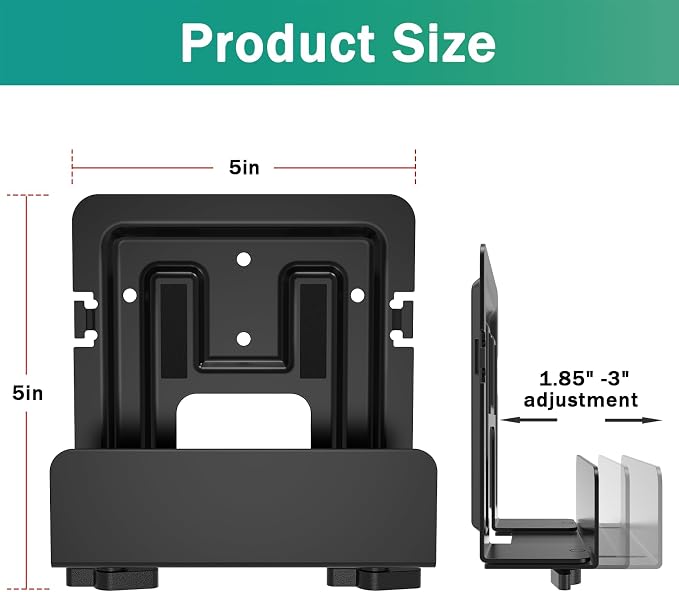 2 Pcs Cable Box Mount, Modem Mount, Adjustable Wall Mount - Image 2