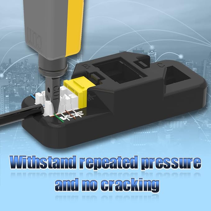 VCE UL Listed Cat6 RJ45 Keystone Jack Insert 25-Pack, 90 Degree Punch Down - Image 5