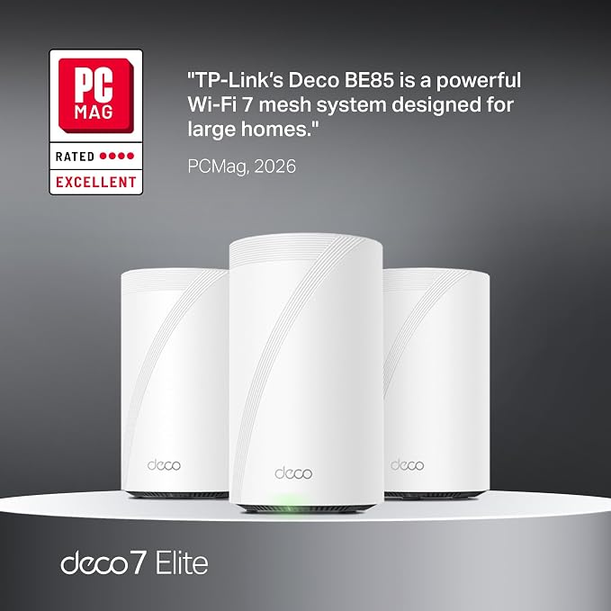 TP-Link Deco 7 Elite BE85 Tri-Band WiFi 7 BE22000 Whole Home Mesh System - Image 2